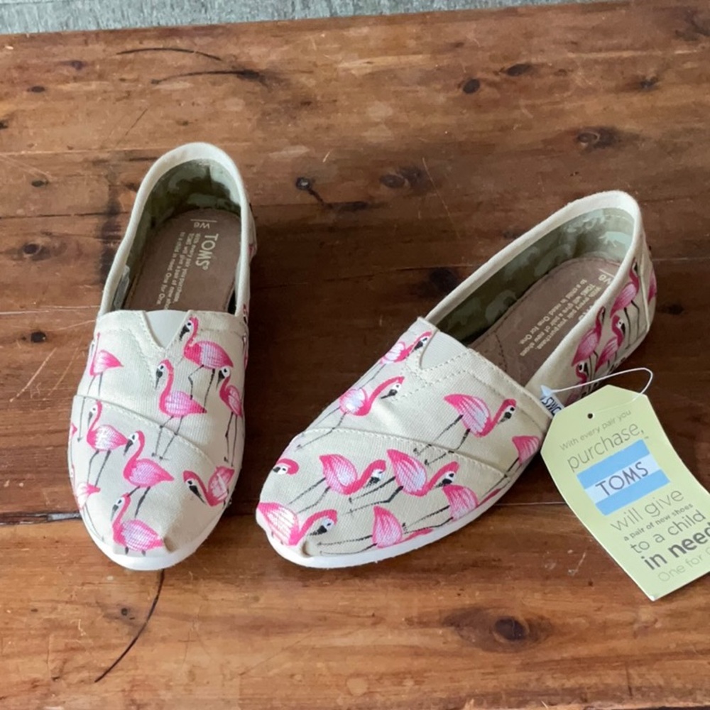 Tom’s Flamingo shoes